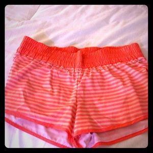 Lorna Jane Running shorts. 🧡 Fun striped pattern.